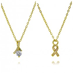 Wholesale of new cross-border copper-gold-plated elegant diamond-encrusted pendant necklaces for women with a niche design sense in Europe and America