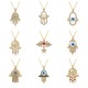 New cross-border Turkish Devil's Eye men's and women's necklaces from Europe and America, gold-plated palm oil eye Fatima pendant New cross-border Turkish Devil's Eye men's and women's necklaces from Europe and America, gold-plated palm oil eye Fatima pendant