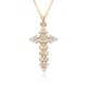 Wholesale of copper electroplated cross zircon pendants, necklaces, women's collarbone chains and other jewelry is selling well on cross-border e-commerce platforms in Europe and America Wholesale of copper electroplated cross zircon pendants, necklaces, women's collarbone chains and other jewelry is selling well on cross-border e-commerce platforms in Europe and America