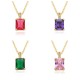 Square zircon necklace, a simple European and American Instagram collarbone chain, a light luxury niche Internet celebrity, versatile collarbone chain Square zircon necklace, a simple European and American Instagram collarbone chain, a light luxury niche Internet celebrity, versatile collarbone chain