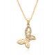 Elegant butterfly collarbone chain slightly set zircon pendant, ins style People's Day accessory gift, women's butterfly necklace Elegant butterfly collarbone chain slightly set zircon pendant, ins style People's Day accessory gift, women's butterfly necklace
