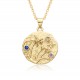 European and American cross-border Amazon bestsellers: Round brand collarbone chain, colored zircon eye pendant, Life tree necklace European and American cross-border Amazon bestsellers: Round brand collarbone chain, colored zircon eye pendant, Life tree necklace