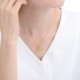 European and American jewelry, fashionable diamond-encrusted striped heart-shaped pendant necklace, women's collarbone chain, zircon CZ sweater chain design sense European and American jewelry, fashionable diamond-encrusted striped heart-shaped pendant necklace, women's collarbone chain, zircon CZ sweater chain design sense