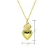 Heart-shaped gold-plated 18K pendant, heart-shaped zircon accessory, cross-border fashion from Europe and America, non-fading jewelry, versatile necklace Heart-shaped gold-plated 18K pendant, heart-shaped zircon accessory, cross-border fashion from Europe and America, non-fading jewelry, versatile necklace