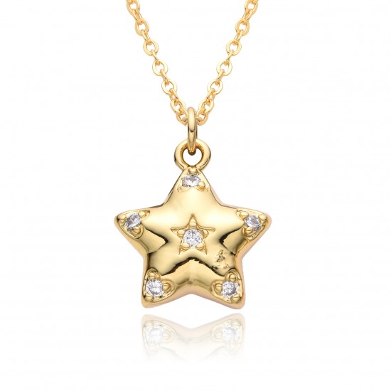 Retro hot girl y2k star five-pointed star pendant layered necklace, sweet and cool, slightly inlaid copper and gold-plated, niche design collarbone Retro hot girl y2k star five-pointed star pendant layered necklace, sweet and cool, slightly inlaid copper and gold-plated, niche design collarbone