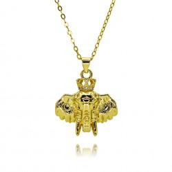 The cross-border best-selling Zircon Ocean Beach series fashionable party light luxury copper-plated 18K real gold niche design necklace
