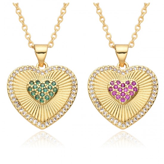 European and American style heart-shaped necklace for women, creative and unique, versatile, niche design, Instagram trendy heart-shaped pendant, collarbone chain European and American style heart-shaped necklace for women, creative and unique, versatile, niche design, Instagram trendy heart-shaped pendant, collarbone chain