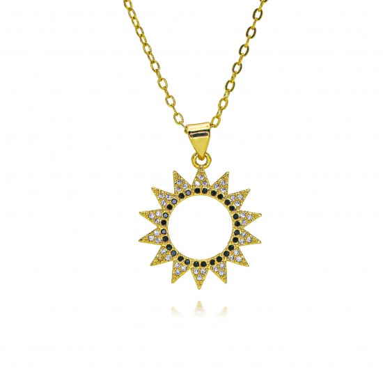 Sun and Moon style necklace for girls, light luxury, niche and high-end, 2024 new collarbone chain, strong chain summer gift Sun and Moon style necklace for girls, light luxury, niche and high-end, 2024 new collarbone chain, strong chain summer gift