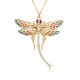 This European and American fashion copper pendant, plated with 18K gold and inlaid with colored zircon, exudes a luxurious, high-end and elegant charm. It is a collarbone chain This European and American fashion copper pendant, plated with 18K gold and inlaid with colored zircon, exudes a luxurious, high-end and elegant charm. It is a collarbone chain