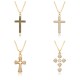 A light luxury full-diamond micro-set design, a lively and dazzling cross necklace for women, and a simple Instagram pendant A light luxury full-diamond micro-set design, a lively and dazzling cross necklace for women, and a simple Instagram pendant