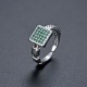 A simple diamond-encrusted zircon square ring from Europe and America, with an adjustable opening, suitable for both men and women, and a trendy Instagram style A simple diamond-encrusted zircon square ring from Europe and America, with an adjustable opening, suitable for both men and women, and a trendy Instagram style