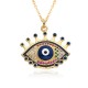 European and American cross-border evil eye necklace Zircon oil drop brass gold-plated Bohemian Devil Eye pendant European and American cross-border evil eye necklace Zircon oil drop brass gold-plated Bohemian Devil Eye pendant