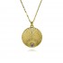 Cross-border Sun God disc necklace, high-quality sun pendant, simple and versatile women's collarbone chain