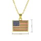 Flag-themed necklace, a light luxury and niche design for girls, exudes a sense of luxury. New 2024 collarbone chain, a strong chain, is a summer gift Flag-themed necklace, a light luxury and niche design for girls, exudes a sense of luxury. New 2024 collarbone chain, a strong chain, is a summer gift