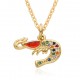 Small, mini, creative and cute, colorful micro-inlaid zircon turtle pendant, pendant, jewelry necklace, cross-border supply Small, mini, creative and cute, colorful micro-inlaid zircon turtle pendant, pendant, jewelry necklace, cross-border supply