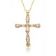 Amazon cross-border bestseller colorful zircon cross accessory pendant Hip-hop necklace female wholesale SHEIN.TEMU Amazon cross-border bestseller colorful zircon cross accessory pendant Hip-hop necklace female wholesale SHEIN.TEMU
