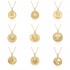 European and American cross-border fashion and creative pendant jewelry, copper plated 18K gold hollowed-out sun and moon necklace