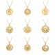 European and American cross-border fashion and creative pendant jewelry, copper plated 18K gold hollowed-out sun and moon necklace European and American cross-border fashion and creative pendant jewelry, copper plated 18K gold hollowed-out sun and moon necklace