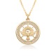 Youdaoplaceholder0 European and American fashion micro set color zircon necklace Simple round pendant necklace for women Youdaoplaceholder0 European and American fashion micro set color zircon necklace Simple round pendant necklace for women