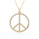 Wholesale of European and American hip-hop 3D Peace logo micro-inlaid electroplated pendant necklaces on AliExpress and Amazon Cross-border bestsellers Wholesale of European and American hip-hop 3D Peace logo micro-inlaid electroplated pendant necklaces on AliExpress and Amazon Cross-border bestsellers