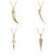 Wholesale of sword, crescent and ivory pendant necklaces for foreign trade, cross-border micro-set zircon women's gold-plated beaded chain necklaces Wholesale of sword, crescent and ivory pendant necklaces for foreign trade, cross-border micro-set zircon women's gold-plated beaded chain necklaces