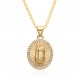 In Europe and America, cross-border religious copper slightly inlaid zircon pendant women's jewelry, the Virgin Mary necklace, is popular In Europe and America, cross-border religious copper slightly inlaid zircon pendant women's jewelry, the Virgin Mary necklace, is popular