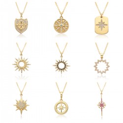 Wholesale of InS-style gold-plated light luxury necklaces for women with a niche design and a sense of high-end collarbone chains and heart-shaped pendants