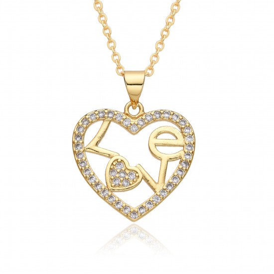 2023 new micro-set niche design heart-shaped necklace factory stock, simple and elegant collarbone pendant 2023 new micro-set niche design heart-shaped necklace factory stock, simple and elegant collarbone pendant