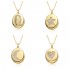 European and American cross-border oval photo box album, eye moon slightly set, Virgin Mary pendant, opening and closing necklace, copper gold-plated