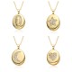 European and American cross-border oval photo box album, eye moon slightly set, Virgin Mary pendant, opening and closing necklace, copper gold-plated European and American cross-border oval photo box album, eye moon slightly set, Virgin Mary pendant, opening and closing necklace, copper gold-plated