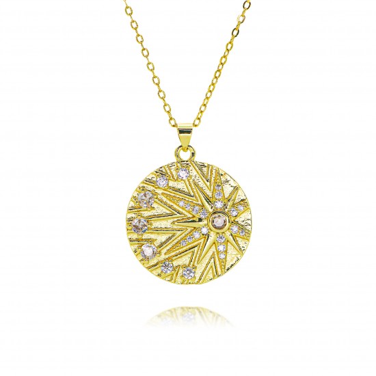 Sun and Moon style necklace for girls, light luxury, niche and high-end, 2024 new collarbone chain, strong chain summer gift Sun and Moon style necklace for girls, light luxury, niche and high-end, 2024 new collarbone chain, strong chain summer gift