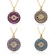 Cross-border European and American creative personality exaggerated round Devil's eye necklace for women, niche design sense collarbone chain Cross-border European and American creative personality exaggerated round Devil's eye necklace for women, niche design sense collarbone chain