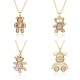 European and American light luxury hip-hop trendy brand bear necklace, female Instagram influencer, unique, niche and cute pendant collarbone chain European and American light luxury hip-hop trendy brand bear necklace, female Instagram influencer, unique, niche and cute pendant collarbone chain