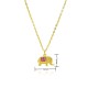 18K copper, gold, slightly set zircon elephant pendant necklace, female Instagram cute style collarbone chain, cross-border Xiyin bestseller 18K copper, gold, slightly set zircon elephant pendant necklace, female Instagram cute style collarbone chain, cross-border Xiyin bestseller