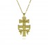 European and American cross-border religious personality statue collarbone chain Zircon Catholic Virgin Mary pendant necklace copper plated with 18k real gold
