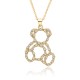 European and American light luxury hip-hop trendy brand bear necklace, female Instagram influencer, unique, niche and cute pendant collarbone chain European and American light luxury hip-hop trendy brand bear necklace, female Instagram influencer, unique, niche and cute pendant collarbone chain