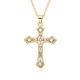 Amazon cross-border bestseller colorful zircon cross accessory pendant Hip-hop necklace female wholesale SHEIN.TEMU Amazon cross-border bestseller colorful zircon cross accessory pendant Hip-hop necklace female wholesale SHEIN.TEMU