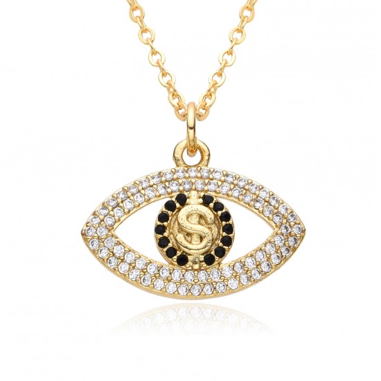 European and American cross-border Amazon bestsellers: titanium steel collarbone chain, colored zircon eye pendant, Devil's Eye necklace European and American cross-border Amazon bestsellers: titanium steel collarbone chain, colored zircon eye pendant, Devil's Eye necklace