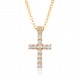 European and American fashion cross-shaped micro-set necklaces, popular women's fashion accessories, Japanese and South Korean cross-shaped pendant gifts, collarbone chains European and American fashion cross-shaped micro-set necklaces, popular women's fashion accessories, Japanese and South Korean cross-shaped pendant gifts, collarbone chains