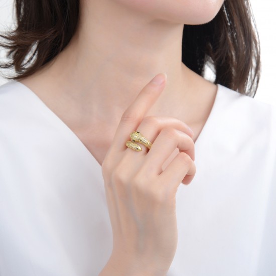 A cold and trendy Instagram ring for both men and women in Europe and America, featuring a single ring with snake scales flashing and a snake head CZ opening A cold and trendy Instagram ring for both men and women in Europe and America, featuring a single ring with snake scales flashing and a snake head CZ opening