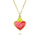 European and American cross-border religious personality cartoon idol collarbone chain oil-dripping God pendant necklace copper plated with 18k real gold European and American cross-border religious personality cartoon idol collarbone chain oil-dripping God pendant necklace copper plated with 18k real gold