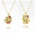 Hip-hop style cute and sweet full diamond cat KT pendant necklace, luxurious cartoon cat necklace, elegant and fashionable jewelry