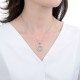 European and American fashion trend diamond-encrusted zircon versatile round pendant necklace, women's collarbone chain, simple style women's necklaces in stock European and American fashion trend diamond-encrusted zircon versatile round pendant necklace, women's collarbone chain, simple style women's necklaces in stock
