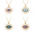 The manufacturer has approved the Devil's Eye Turkish blue Eye slightly set pendant necklace and a simple copper-plated real gold necklace accessory