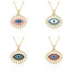 The manufacturer has approved the Devil's Eye Turkish blue Eye slightly set pendant necklace and a simple copper-plated real gold necklace accessory The manufacturer has approved the Devil's Eye Turkish blue Eye slightly set pendant necklace and a simple copper-plated real gold necklace accessory
