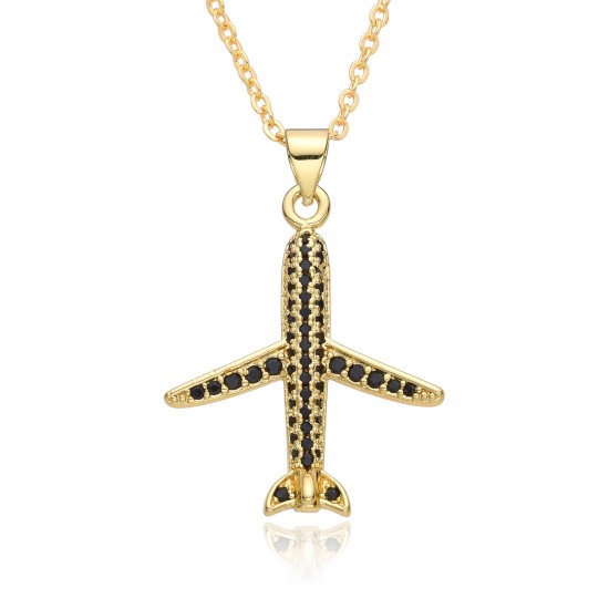 New European and American products in the style of Instagram, Amazon's best-selling fashion and individuality, 18k aircraft and aircraft women's pendant necklaces, consignment New European and American products in the style of Instagram, Amazon's best-selling fashion and individuality, 18k aircraft and aircraft women's pendant necklaces, consignment