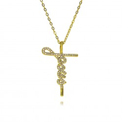 Cross-style necklace, a light luxury and niche design for girls, exudes a sense of sophistication. 2024 new collarbone chain and strong chain necklace