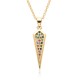 Wholesale of sword, crescent and ivory pendant necklaces for foreign trade, cross-border micro-set zircon women's gold-plated beaded chain necklaces Wholesale of sword, crescent and ivory pendant necklaces for foreign trade, cross-border micro-set zircon women's gold-plated beaded chain necklaces