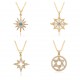 European and American five-pointed star-shaped pendant, guardian star, engraved star, diamond-encrusted star necklace, short women's collarbone chain wholesale European and American five-pointed star-shaped pendant, guardian star, engraved star, diamond-encrusted star necklace, short women's collarbone chain wholesale