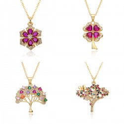 Wholesale of cross-border European and American new products: Life Tree necklace pendant for women, non-fading collarbone chain fashion accessories